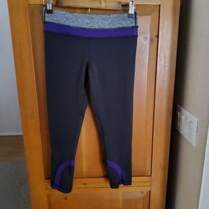 lululemon athletica Black and Purple Track Pants